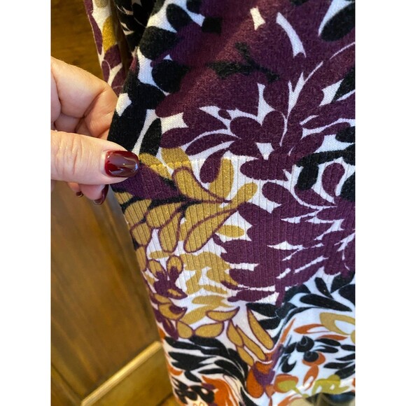 Christopher Banks Sweater Open Front Purple Gold Open Front Size Large Casual - Picture 6 of 11